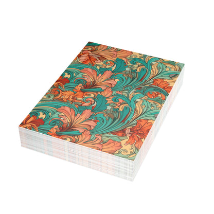Coral Flourish Postcards Botanical Floral Postcard Set