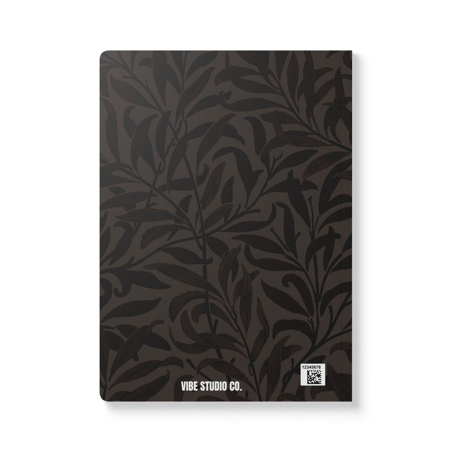 Muted Charcoal Leaves A5 Lined Journal Minimal Botanical Notebook | Coordinated Collection