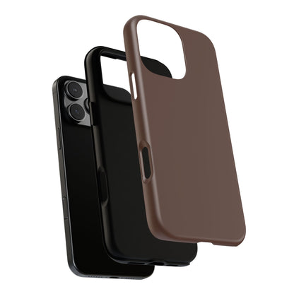 Chocolate Brown Tough Cell Phone Case Matte or Glossy Protective Case iPhone Samsung