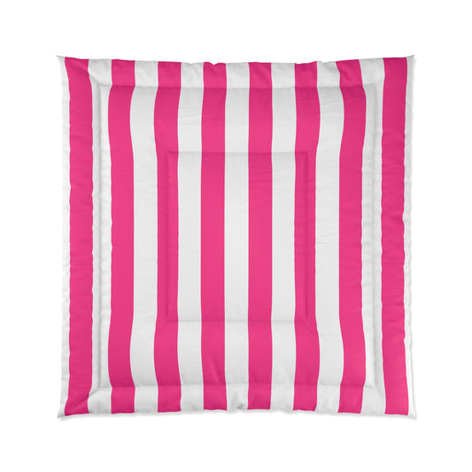 Pink Stripe Comforter Pink and White Striped Comforter Bedding