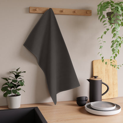 Muted Charcoal Cotton Twill Tea Towel 18 x 30