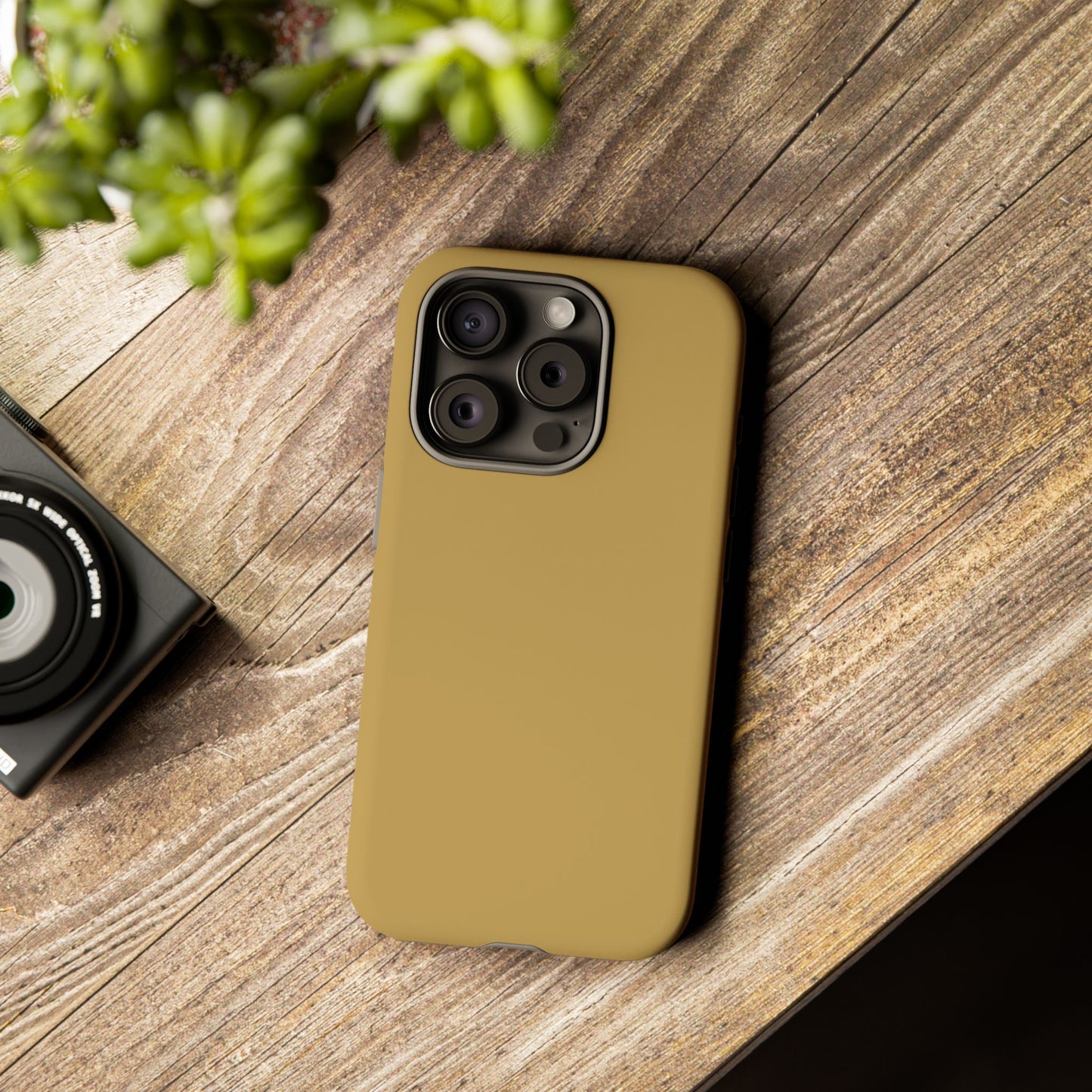 Muted Gold Tough Cell Phone Case Matte or Glossy Protective Case iPhone Samsung