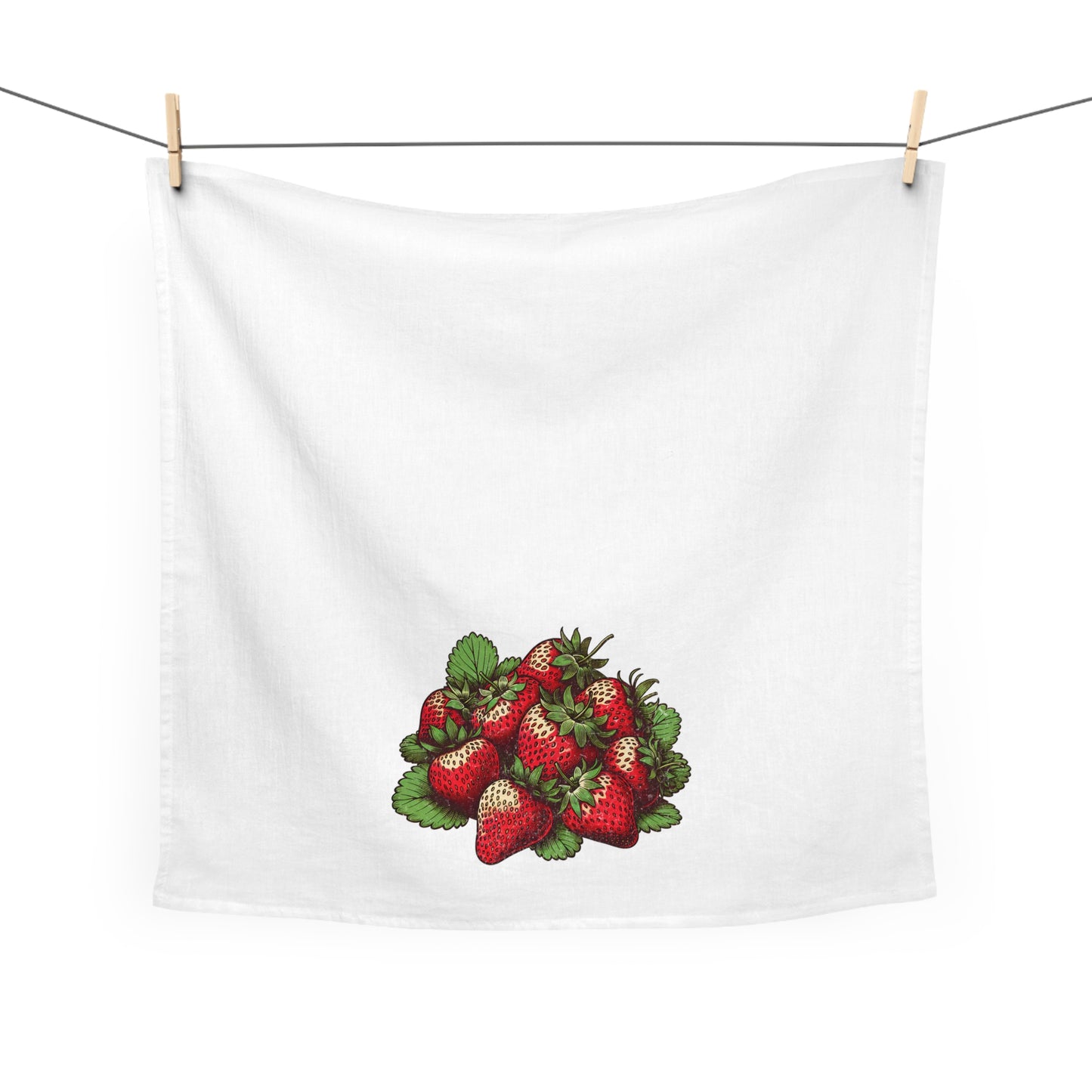 Strawberry Kitchen Tea Towel Cotton Dish Towel Fruit Design Decorative Towel