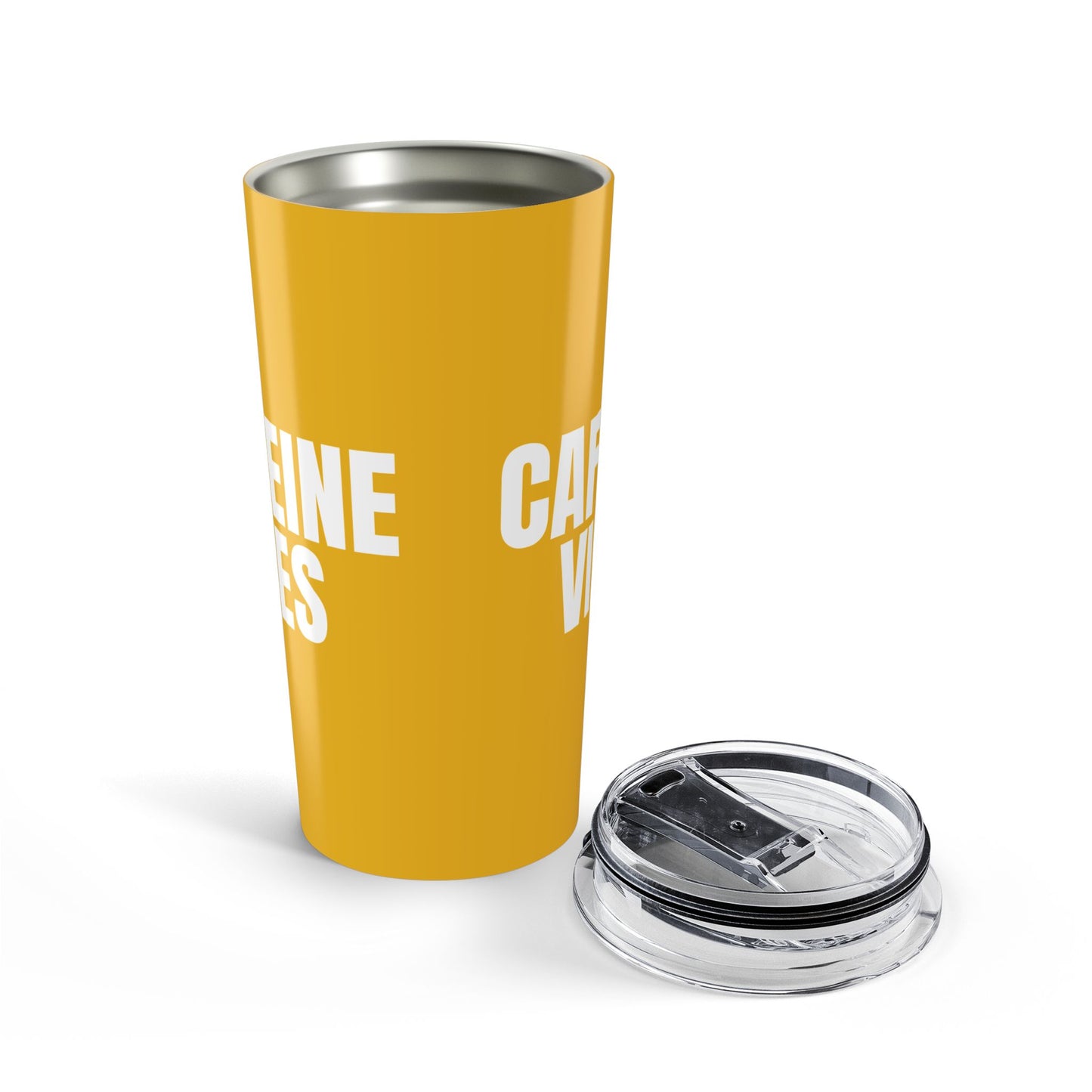 Honey Yellow Caffeine Vibes 20oz Stainless Steel Tumbler | Color Coordinated Collection