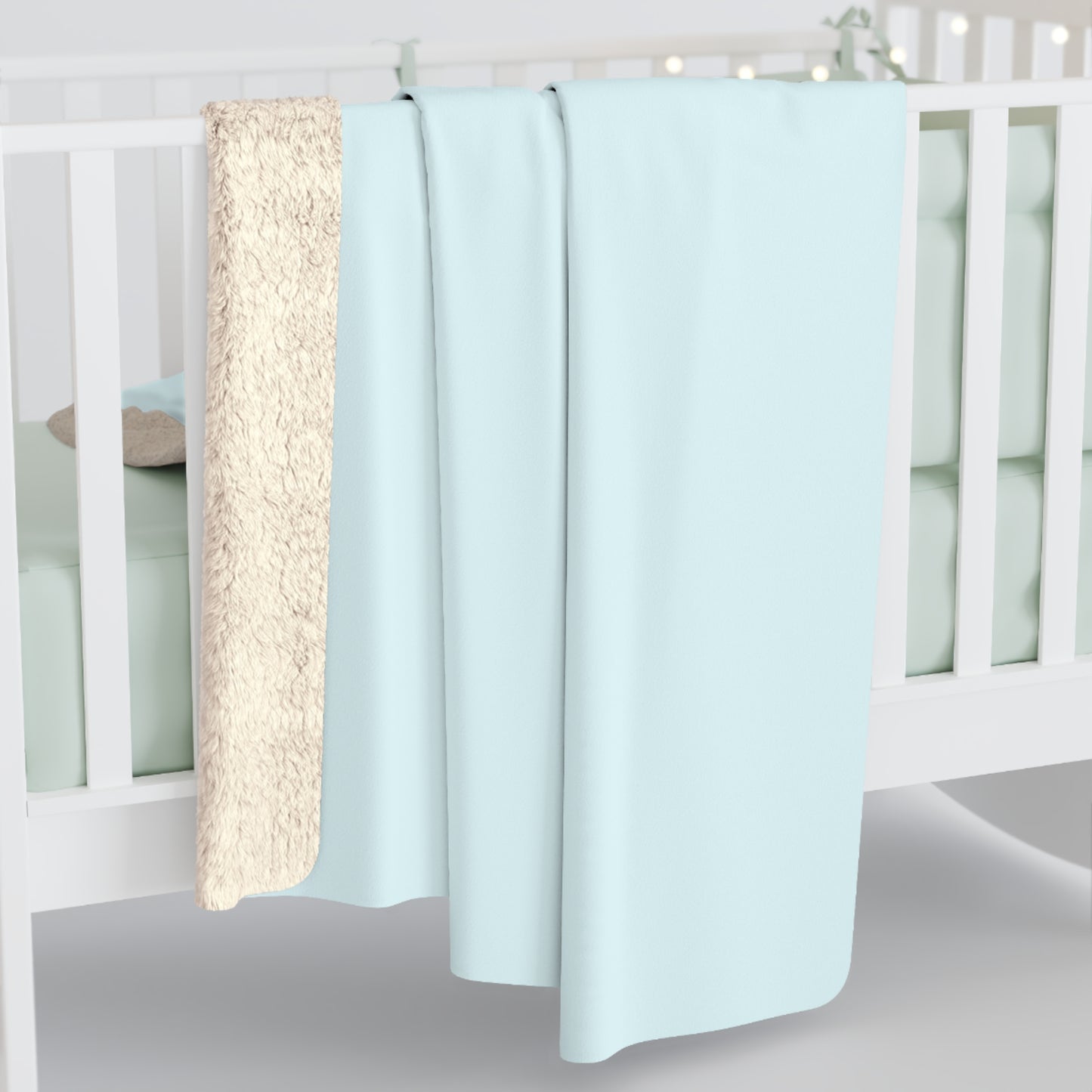 Ocean Blue Sherpa Fleece Blanket Cozy Plush Throw 3 Sizes Soft Warm Blanket