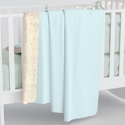 Ocean Blue Sherpa Fleece Blanket Cozy Plush Throw 3 Sizes Soft Warm Blanket