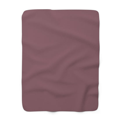 Mauve Sherpa Fleece Blanket Cozy Plush Throw 3 Sizes Soft Warm Blanket