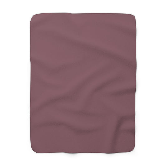 Mauve Sherpa Fleece Blanket Cozy Plush Throw 3 Sizes Soft Warm Blanket