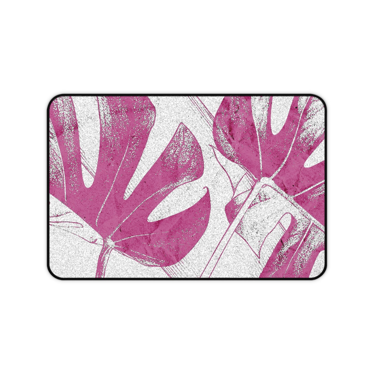 Monstera Leaf Lilac Wine Desk Pad