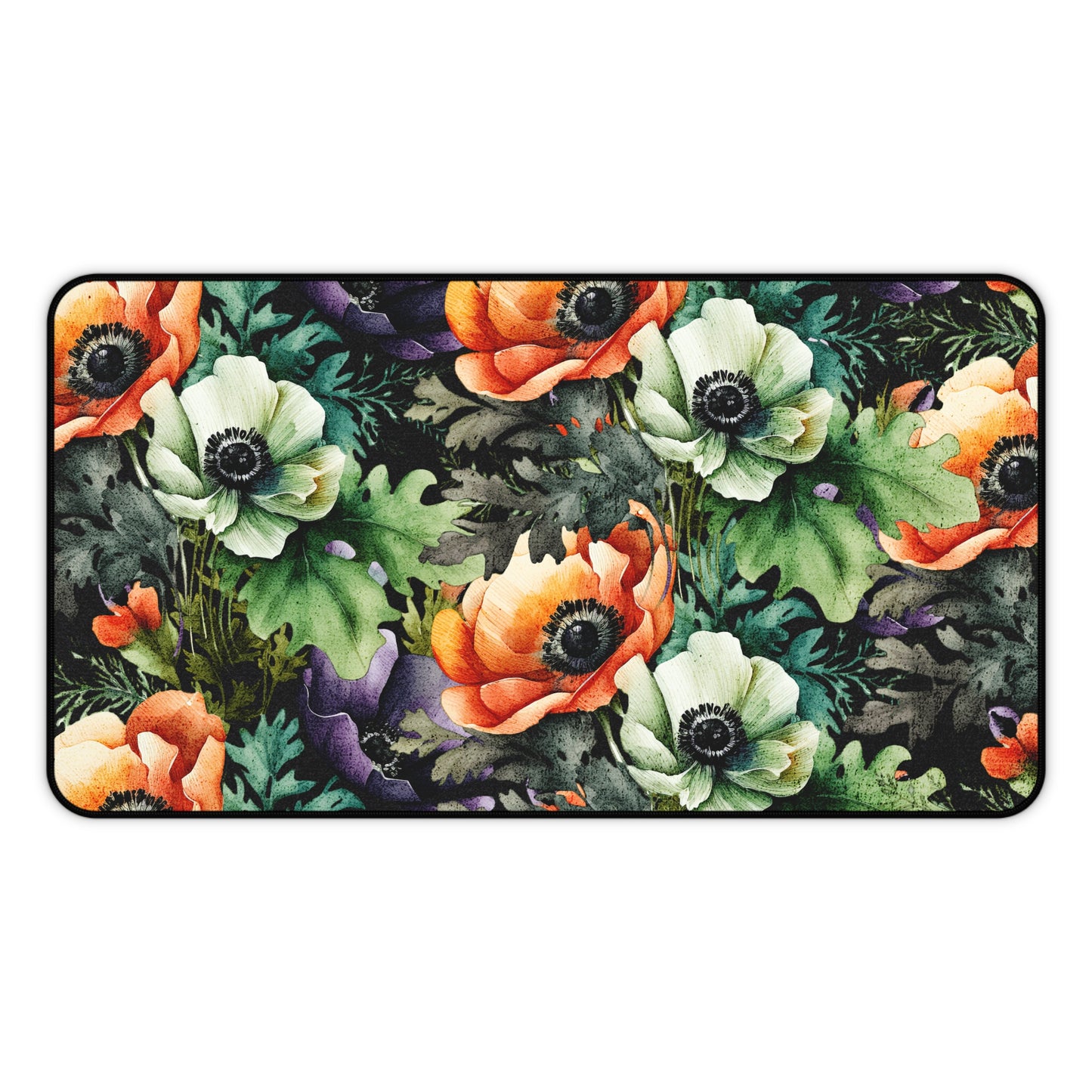 Decorated Floral Desk Pad  Botanical Floral Desk Mat Office Decor (12x18, 12x22, 16x32)