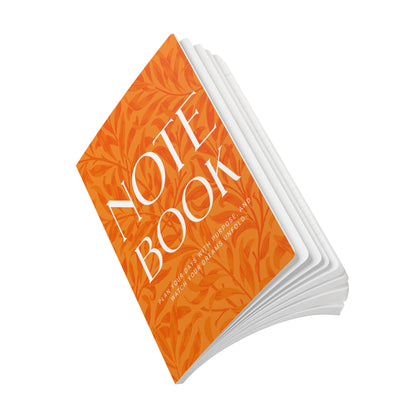 Tangerine Leaves A5 Lined Journal Minimal Botanical Notebook | Coordinated Collection
