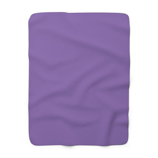 Purple Sherpa Fleece Blanket Cozy Plush Throw 3 Sizes Soft Warm Blanket