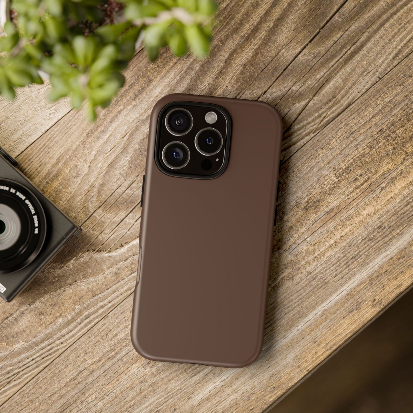 Chocolate Brown Tough Cell Phone Case Matte or Glossy Protective Case iPhone Samsung