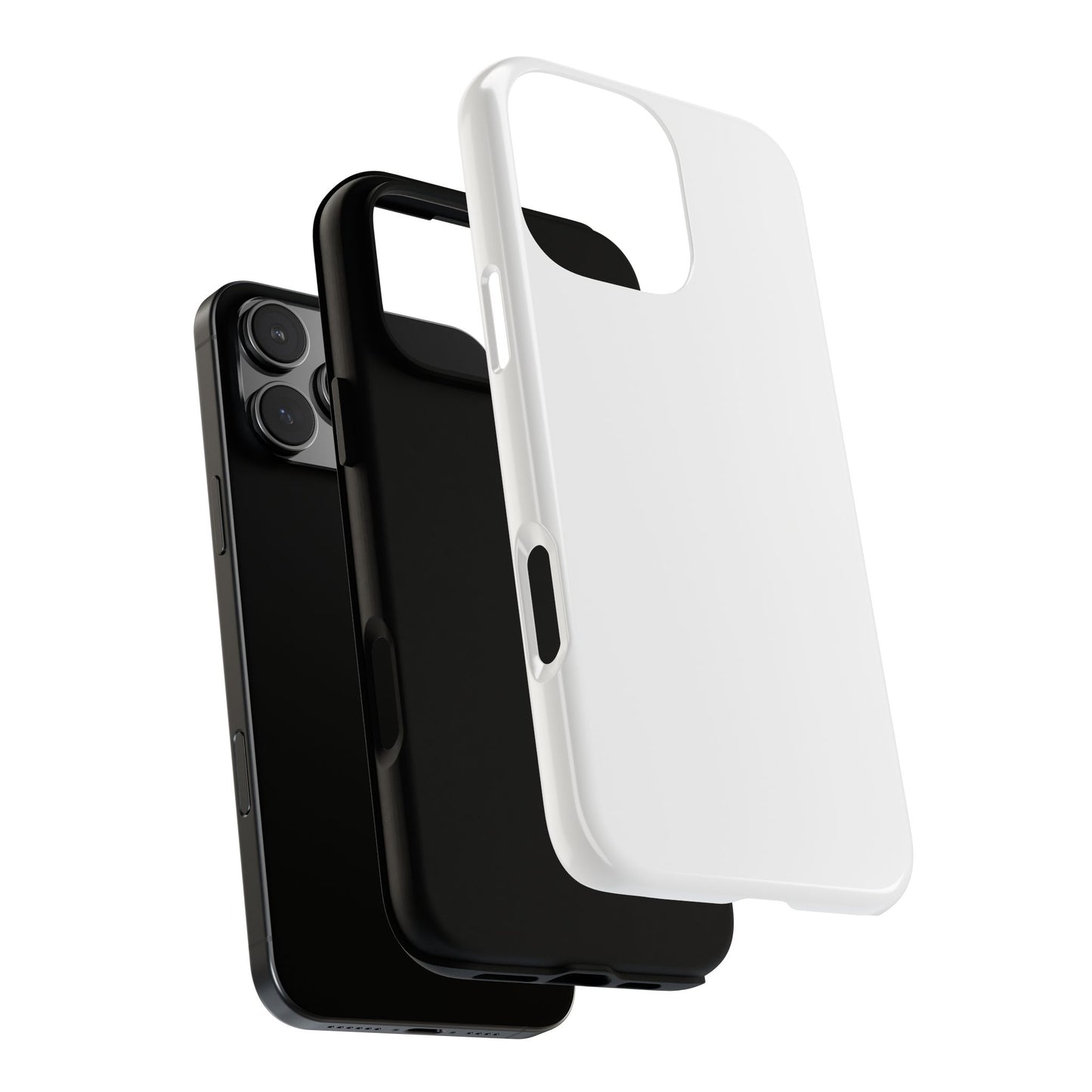 White Tough Cell Phone Case Matte or Glossy Protective Case iPhone Samsung