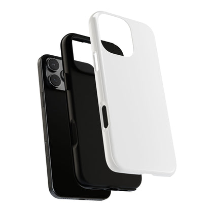 White Tough Cell Phone Case Matte or Glossy Protective Case iPhone Samsung