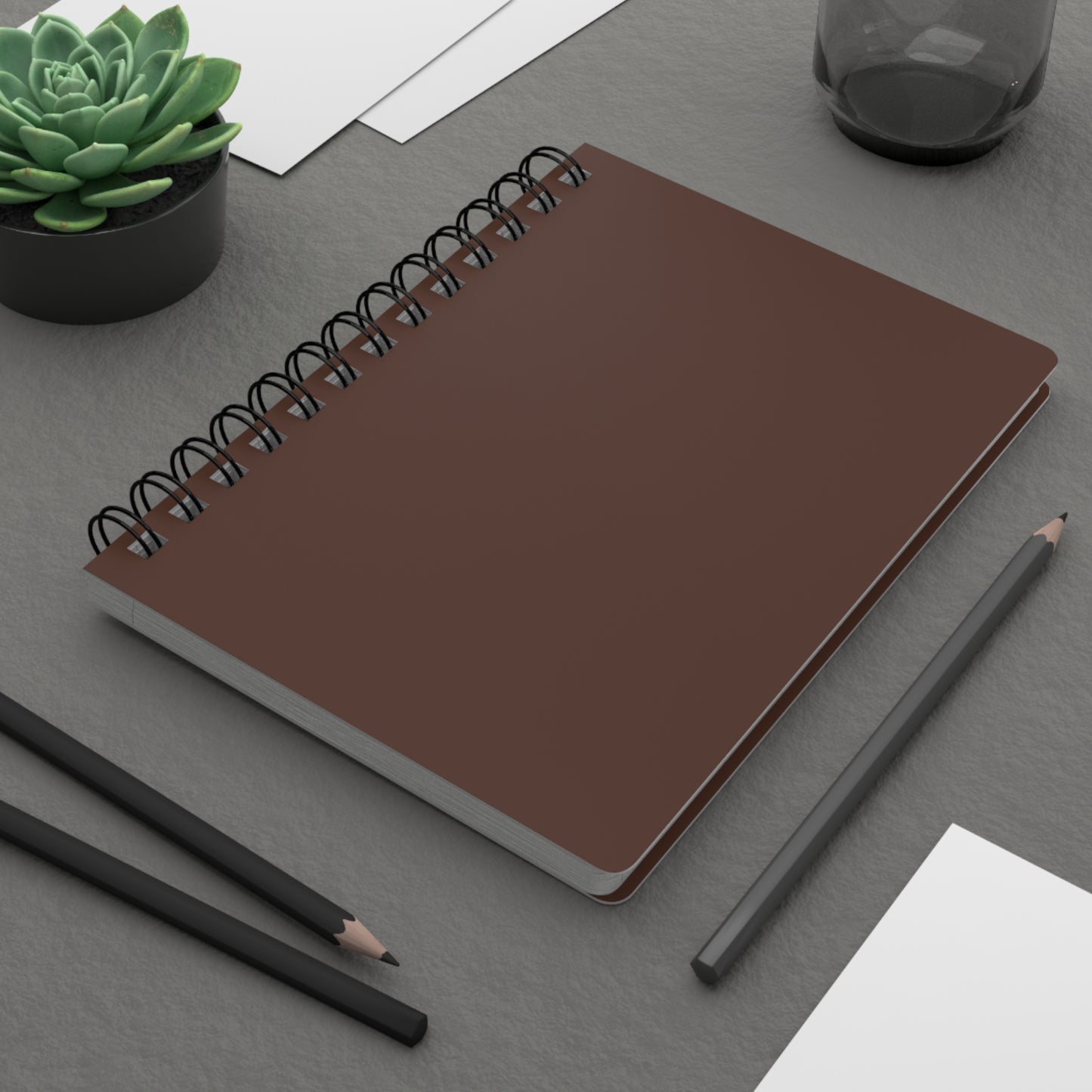 Chocolate Brown Spiral Lined Notebook 150 Page Journal | Coordinated Collection
