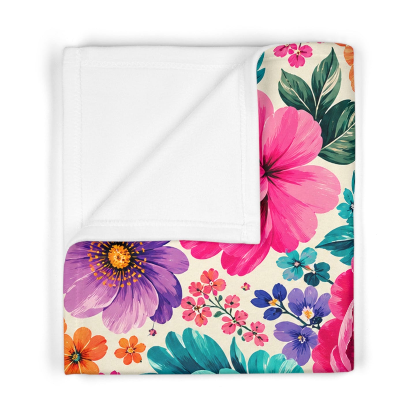 Dreamy Floral Soft Fleece Baby Blanket Floral Nursery Blanket