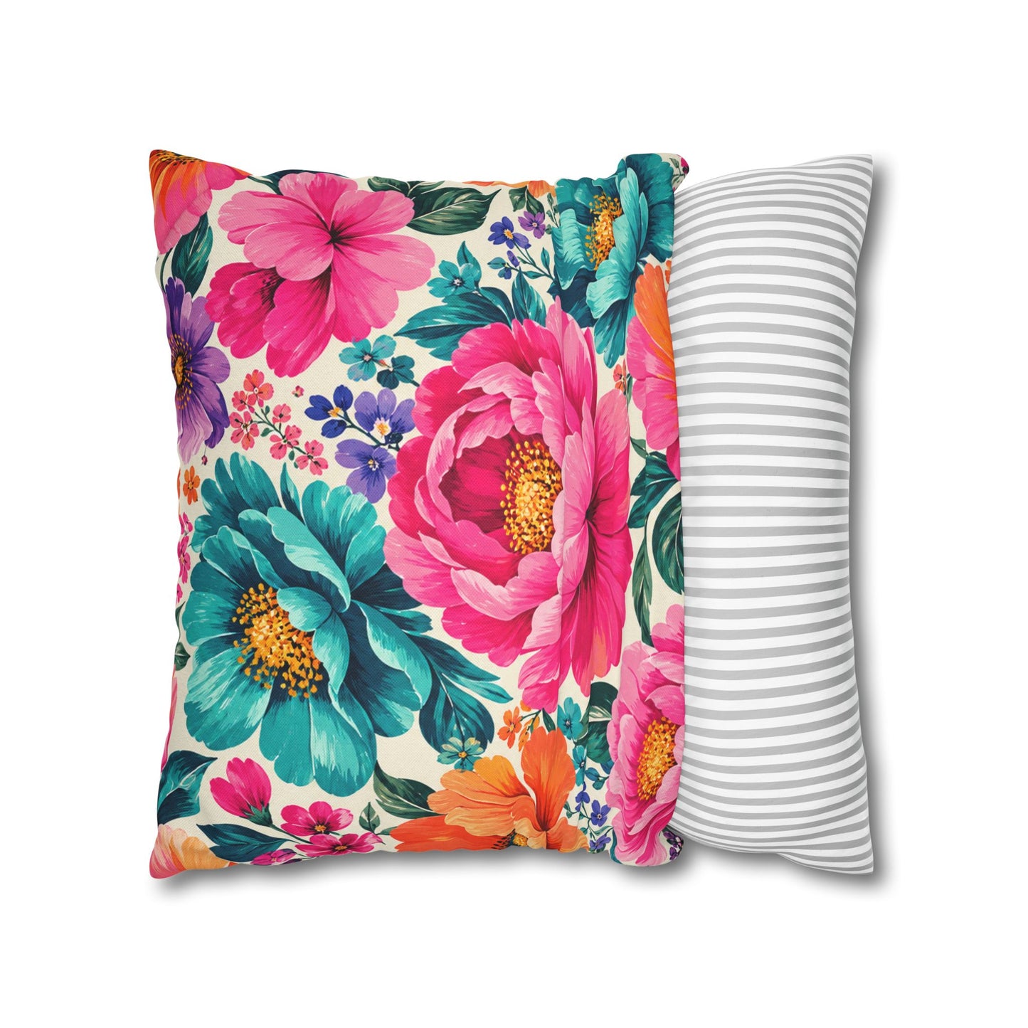 Dreamy Floral Square Pillowcase 18 x 18 Floral Pillow Cover