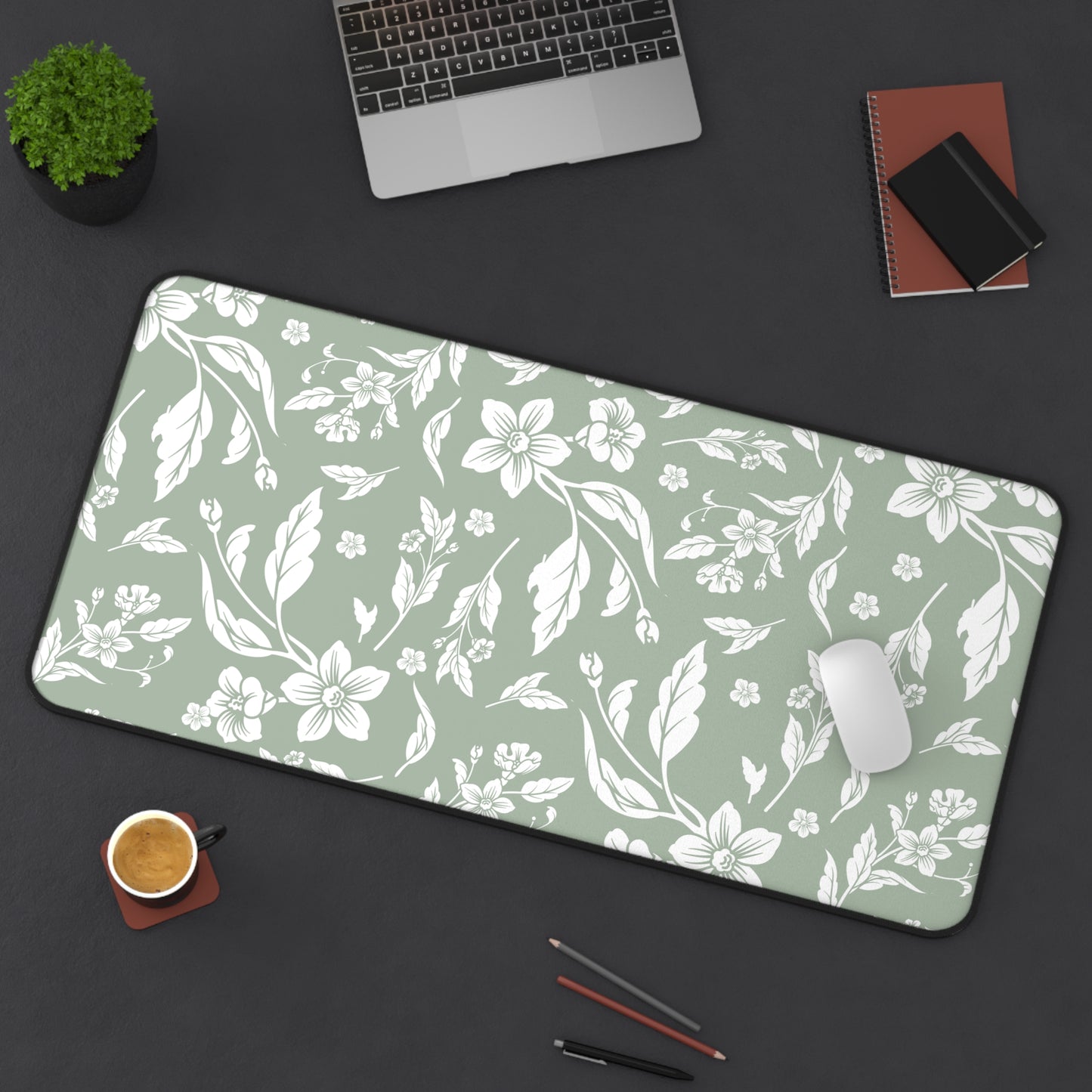 Sage Floral Desk Pad (12x18, 12x22 or 16x32)