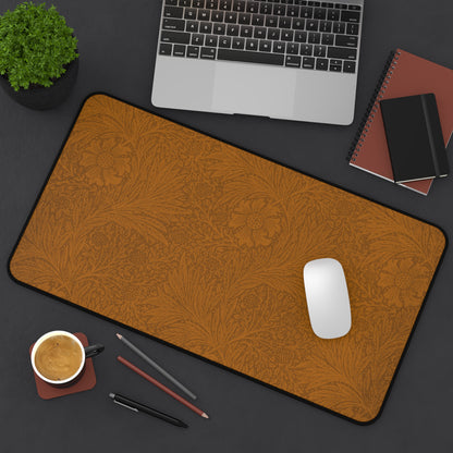 Saddle Tan Floral Desk Mat (12x18, 12x22, 16x32)