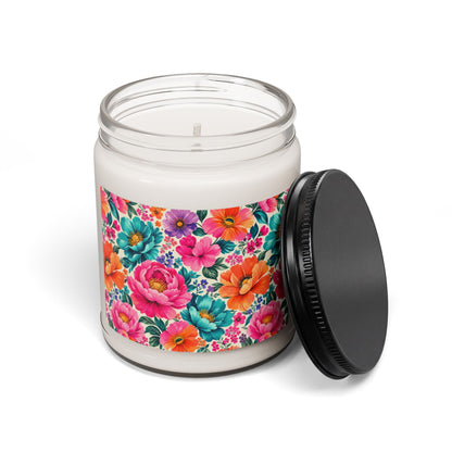 Dreamy Floral 9oz Soy Candle Floral Decor Candle
