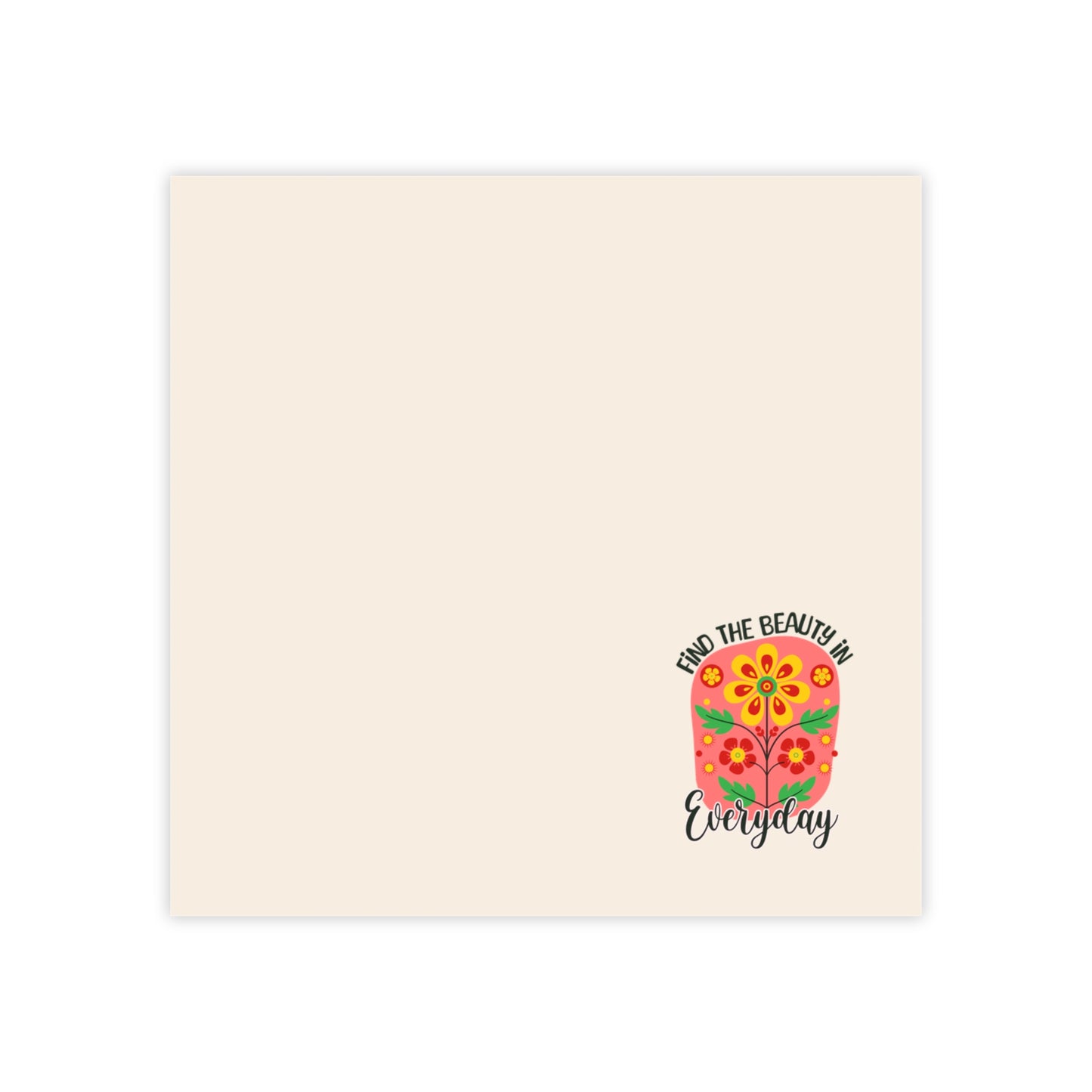 Latte Cream Find The Beauty Sticky Notes (7 Sizes Post It Notes)