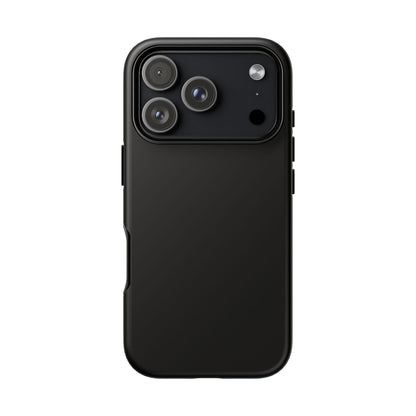Black Tough Cell Phone Case Matte or Glossy Protective Case iPhone Samsung
