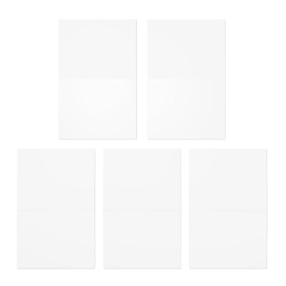 White Blank Folding Note Cards Pack of 5 w/ Envelopes | Coordinated Collection