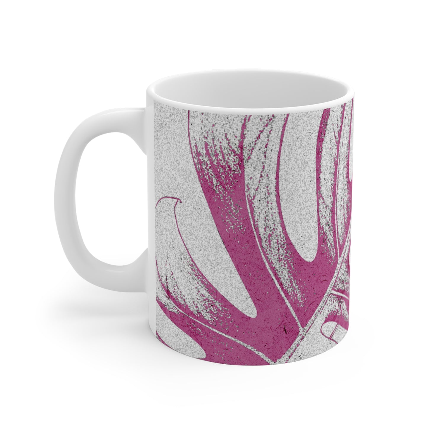 Monstera Leaf Lilac Wine Mug