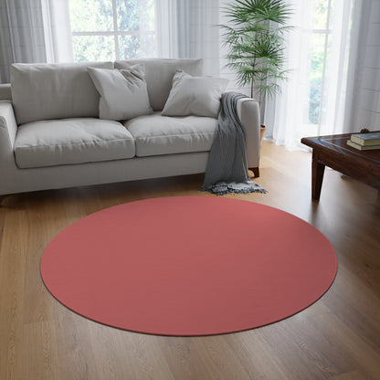 Red Autumns Coordinated Round Rug 60 Inch Floor Rug Minimal Home Decor Living Room Rug