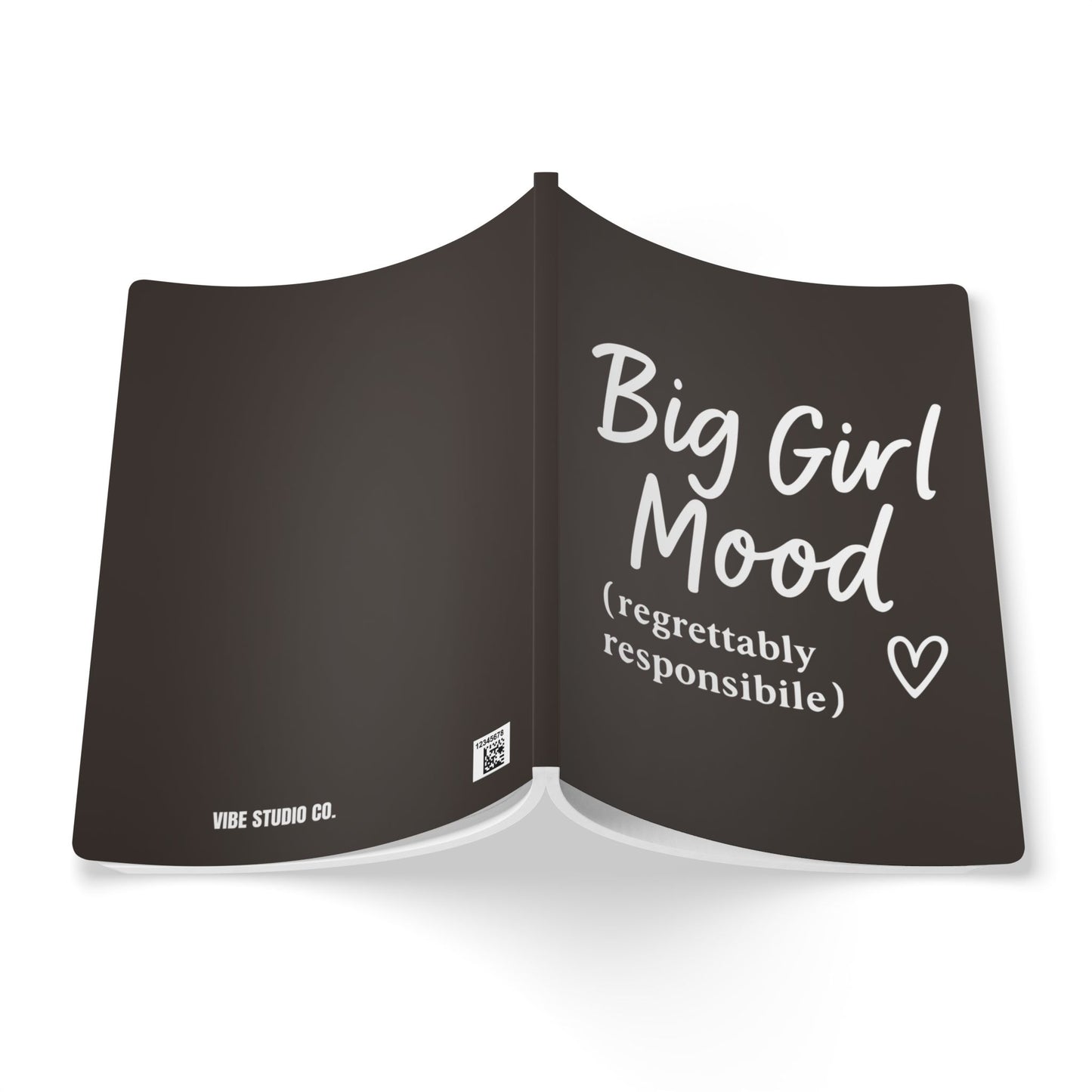 Muted Charcoal Big Girl Mood A5 Lined Journal