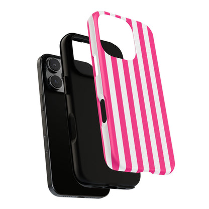 Pink Stripe Tough Phone Case for iphone or Samsung