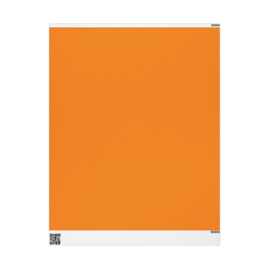 Tangerine Wrapping Paper Matte or Glossy Gift Wrap 3 Sizes Fine Art Paper