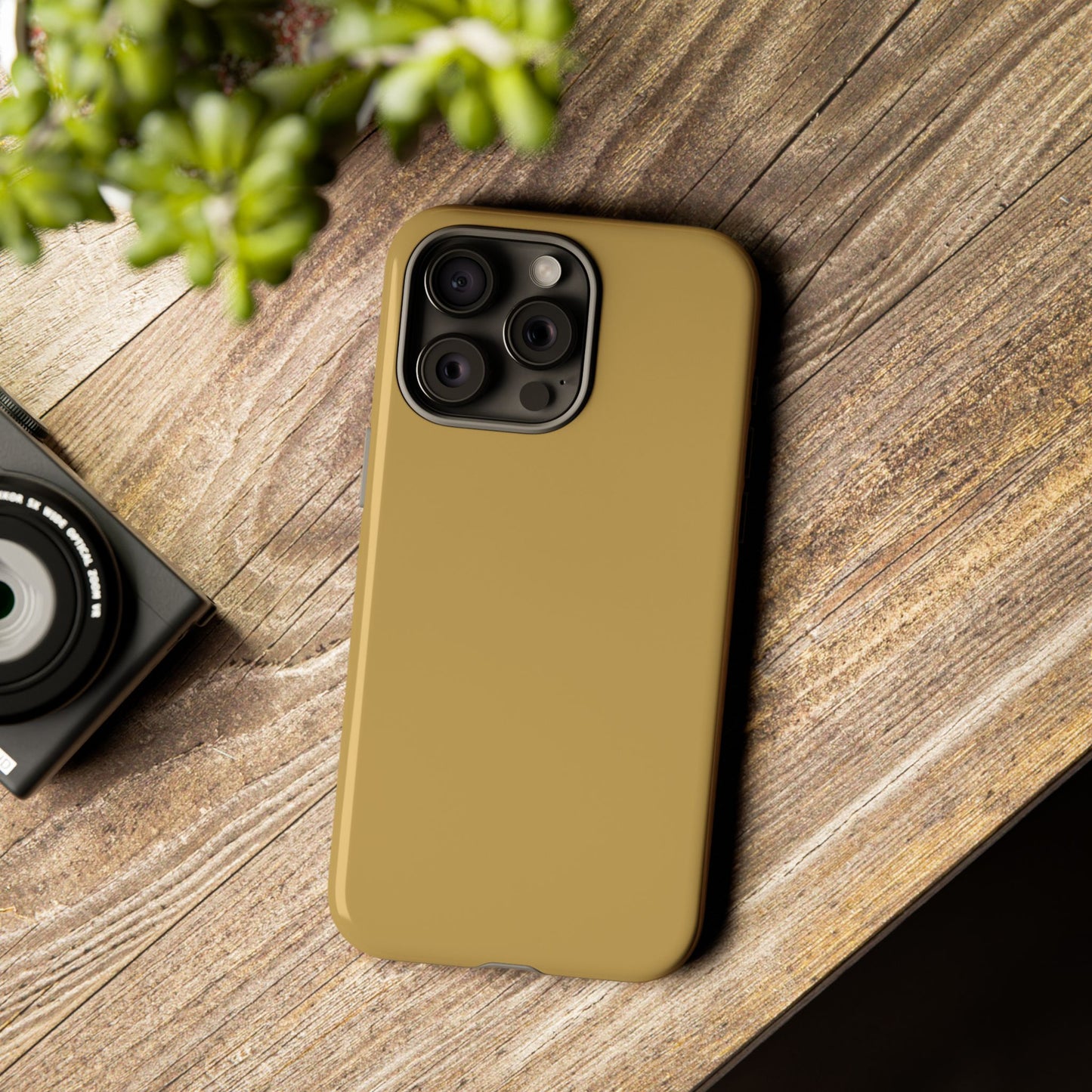 Muted Gold Tough Cell Phone Case Matte or Glossy Protective Case iPhone Samsung