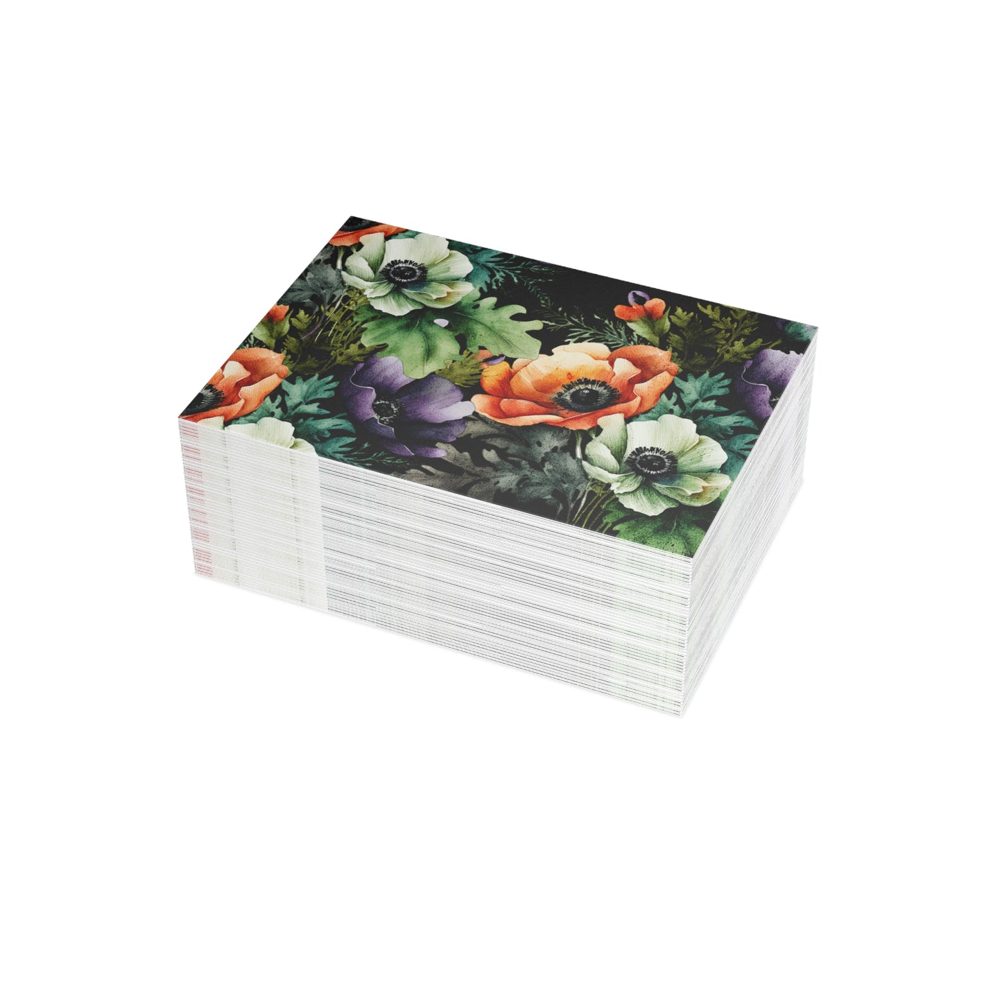 Decorated Floral Postcards Botanical Floral Postcard Set