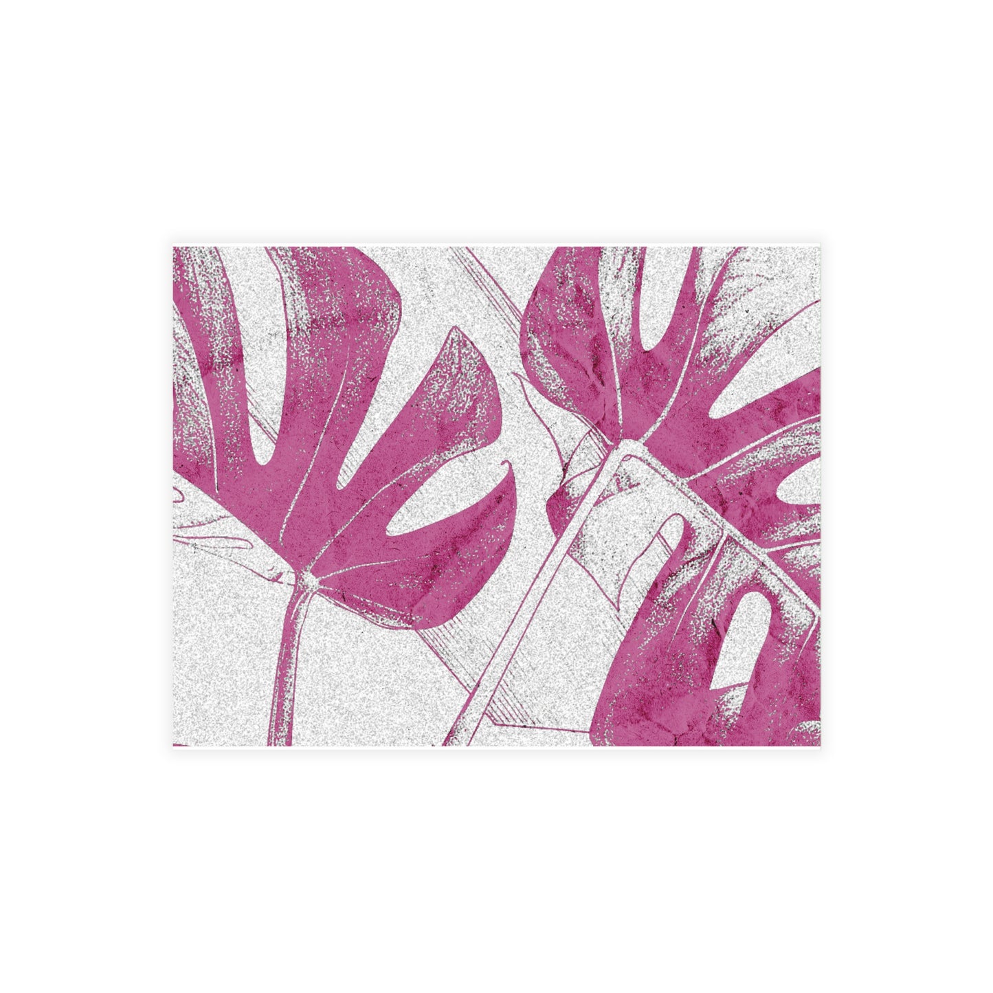 Monstera Leaf Lilac Wine Postcards