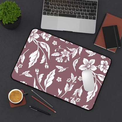 Mauve Floral Desk Pad (12x18, 12x22 or 16x32)