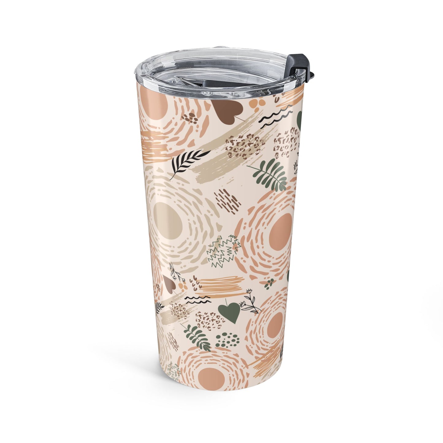 Neutral Flow Tumbler Abstract Botanical 20oz Tumbler Insulated Travel Mug