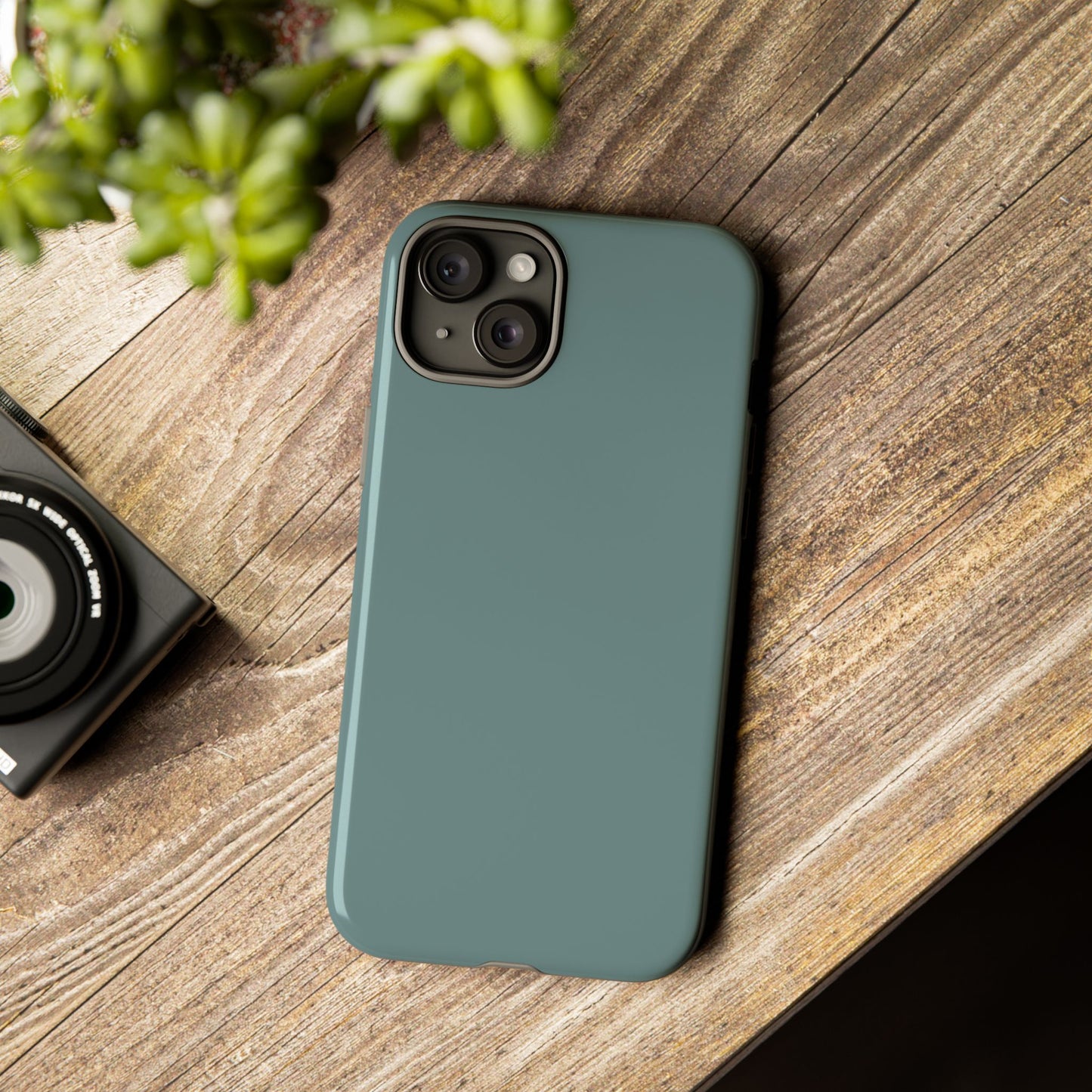 Dusty Blue Tough Cell Phone Case, Matte or Glossy Iphone and Samsung