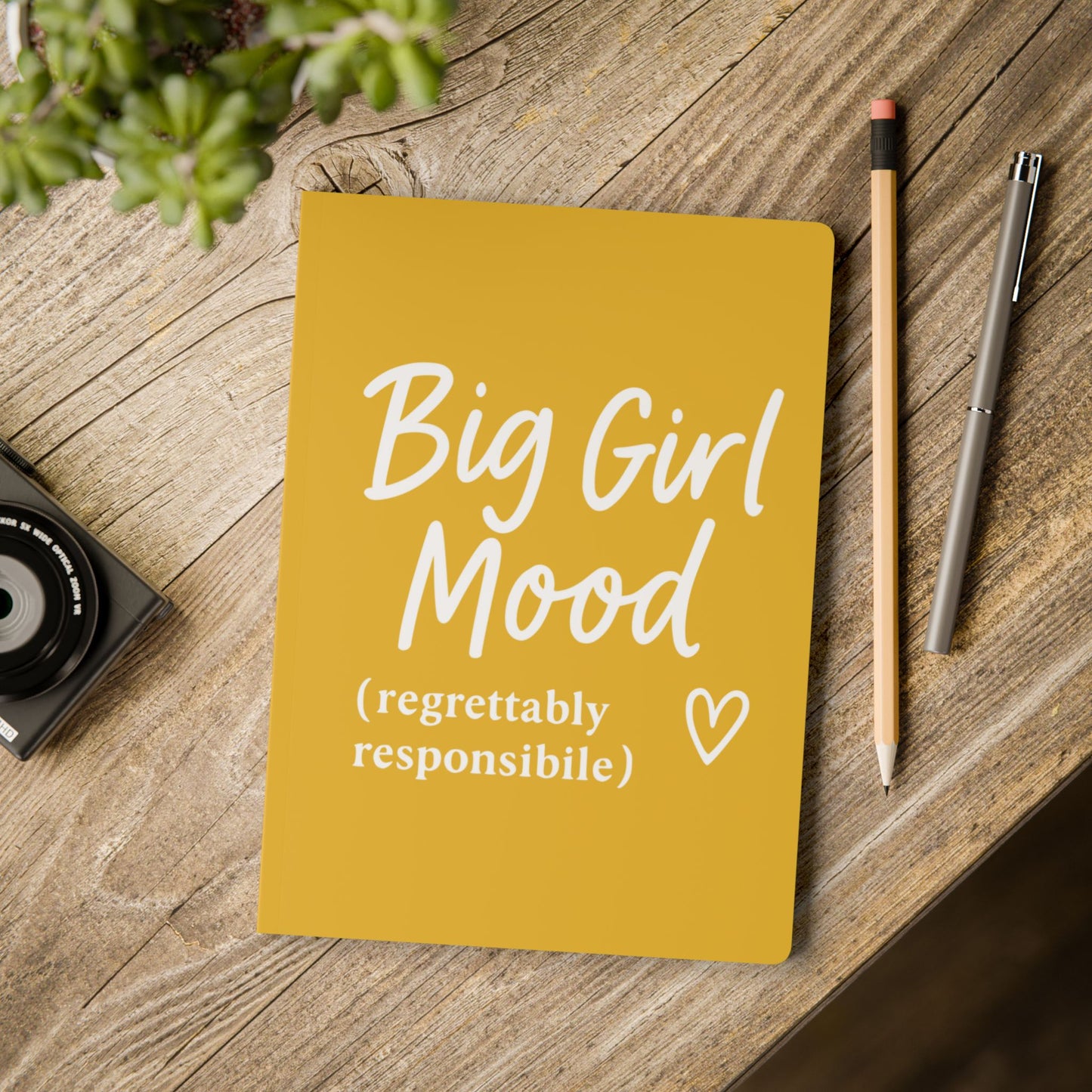 Honey Yellow Big Girl Mood A5 Lined Journal