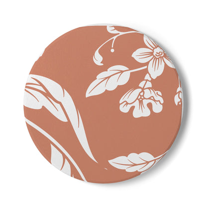 Terracotta Floral Ceramic Coaster Coordinated Collection