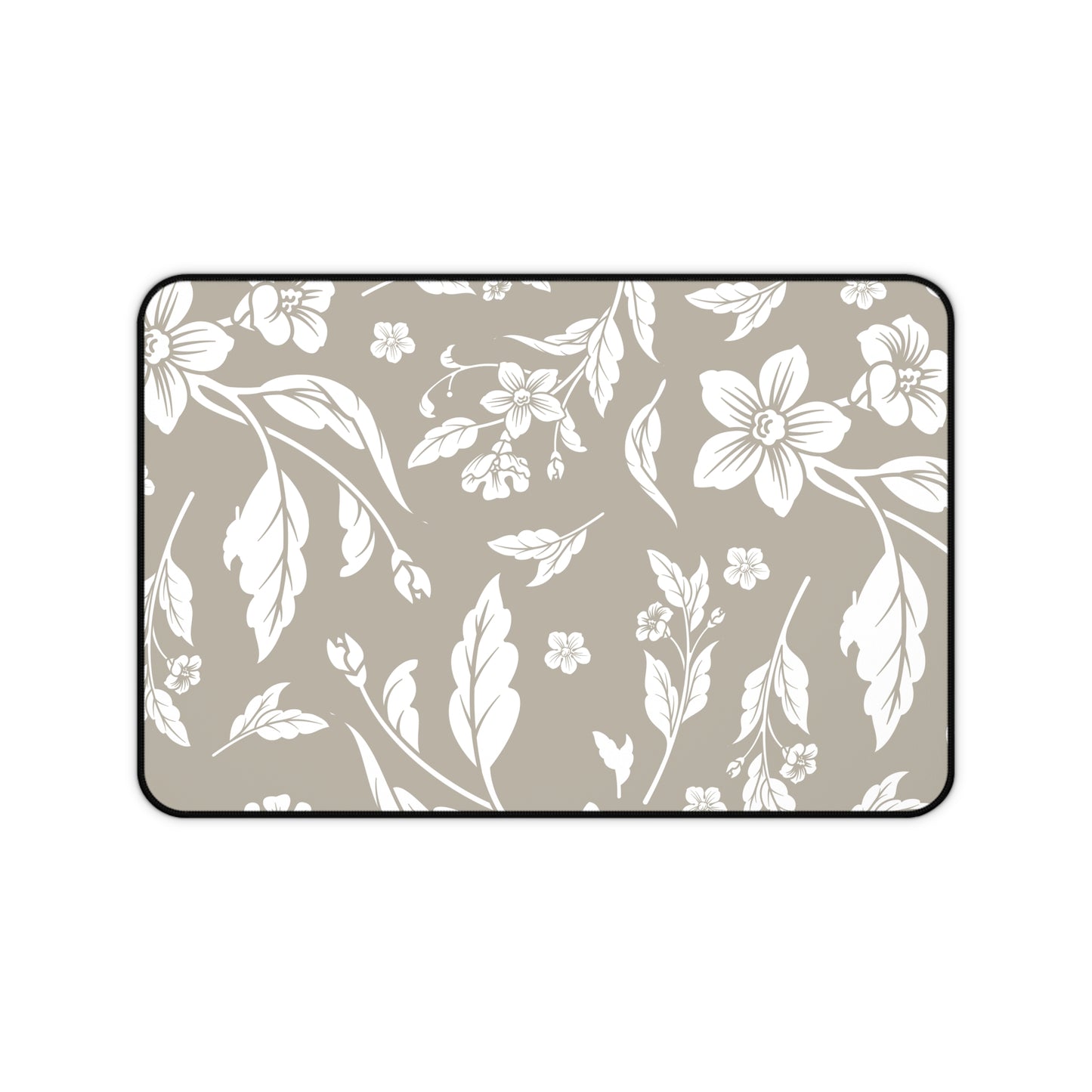 Warm Stone Floral Desk Pad (12x18, 12x22 or 16x32)