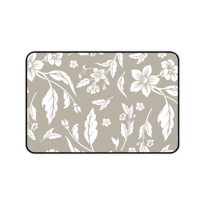 Warm Stone Floral Desk Pad (12x18, 12x22 or 16x32)