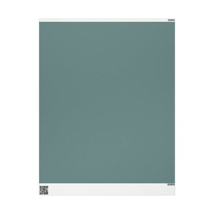 Dusty Blue Wrapping Paper Matte or Glossy Gift Wrap 3 Sizes Fine Art Paper