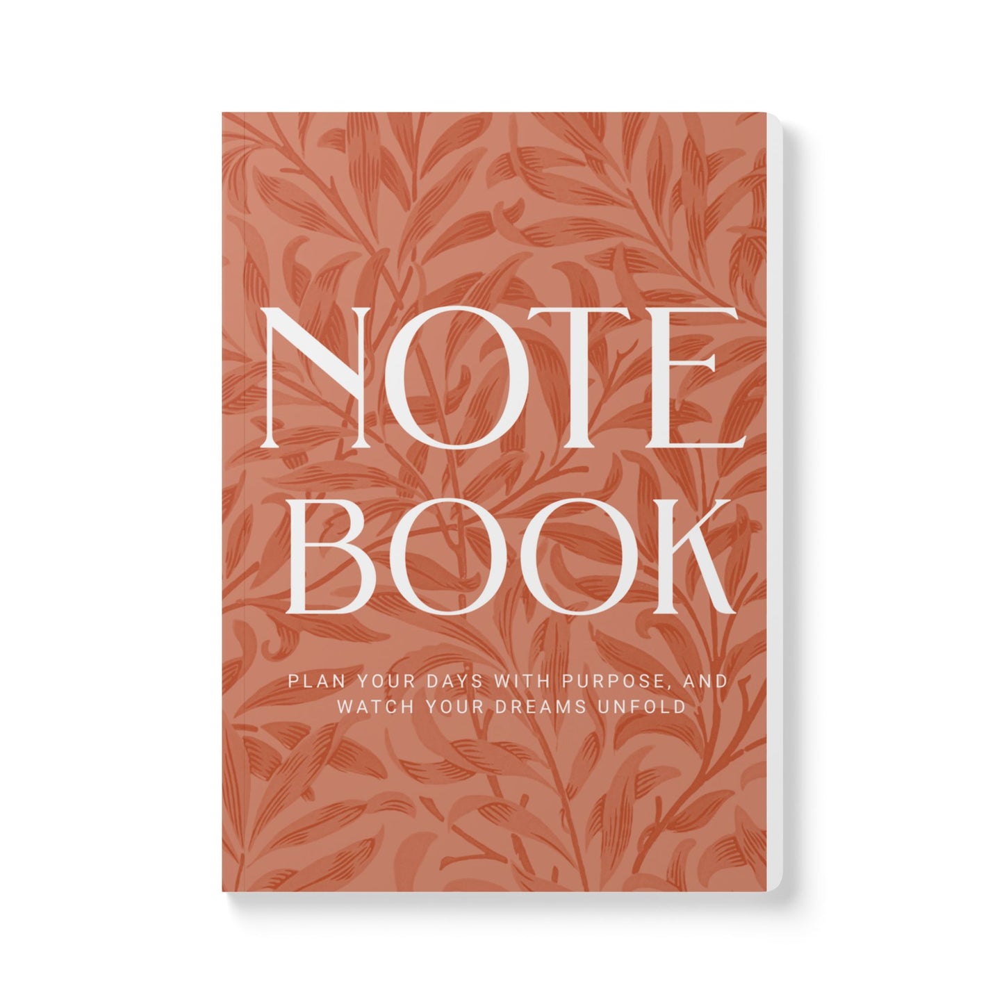 Terracotta Leaves A5 Lined Journal Minimal Botanical Notebook | Coordinated Collection