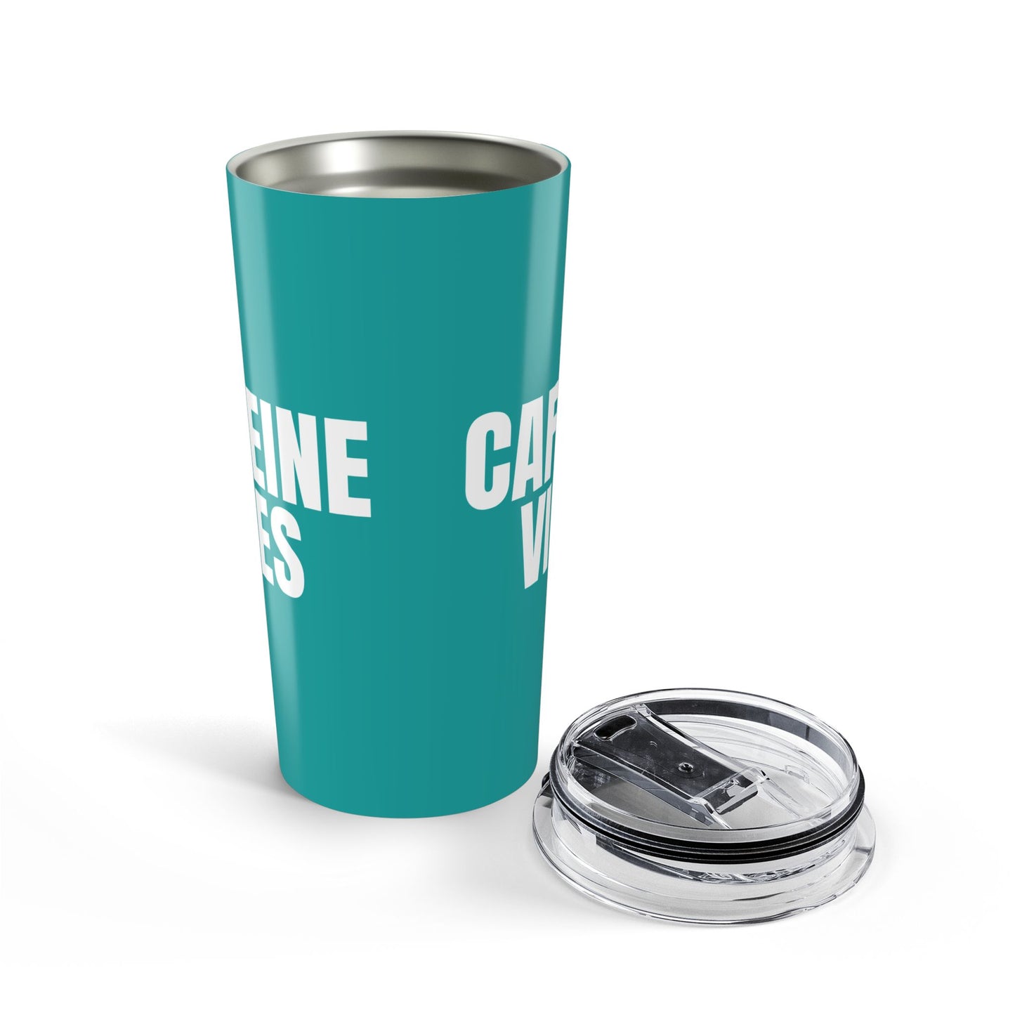 Deep Aqua Caffeine Vibes 20oz Stainless Steel Tumbler | Color Coordinated Collection