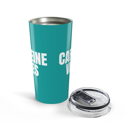 Deep Aqua Caffeine Vibes 20oz Stainless Steel Tumbler | Color Coordinated Collection