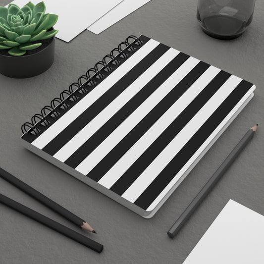 Black Stripe Spiral A5 Journal (2 Sizes)