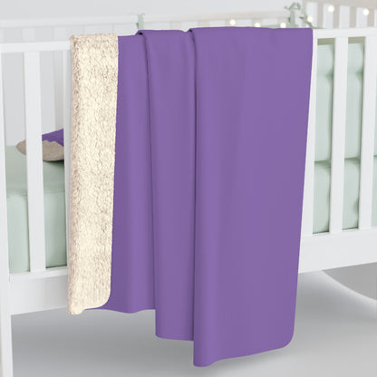 Purple Sherpa Fleece Blanket Cozy Plush Throw 3 Sizes Soft Warm Blanket