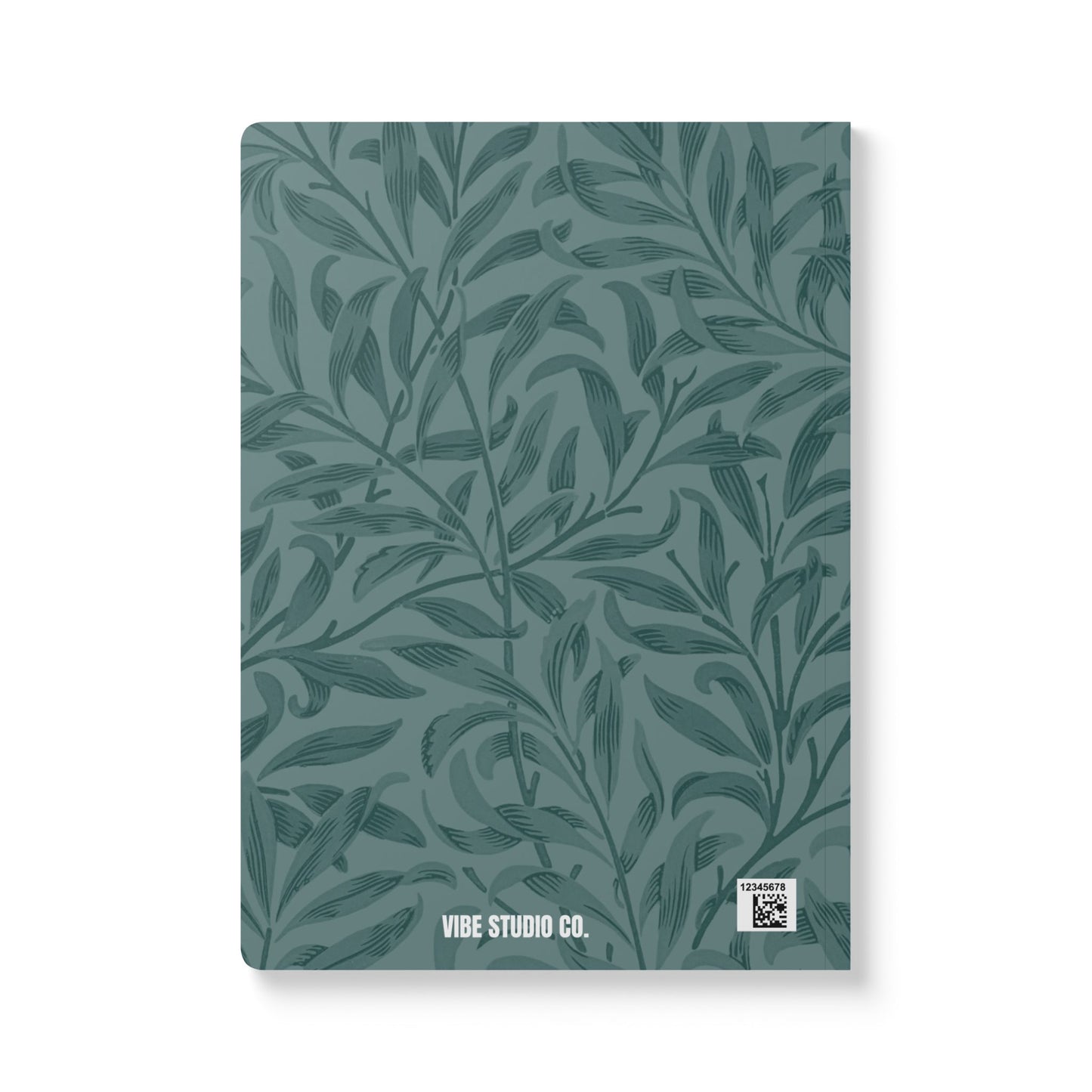Dusty Blue Leaves A5 Lined Journal Minimal Botanical Notebook | Coordinated Collection